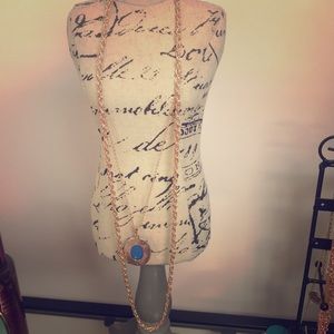 rose gold necklace long